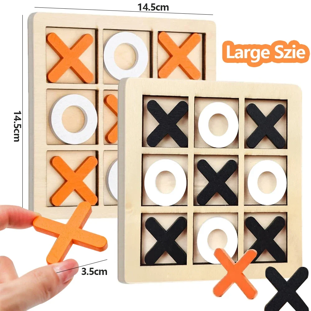 Board Game For 6 Years Old - Ahşap XO Tic Tac Toe Oyunu