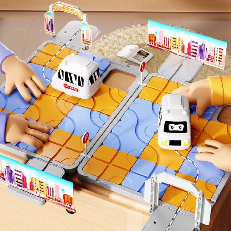 Board Game Race Track - Kendin Yap Şehir Macerası 3D Bulmaca